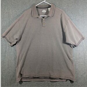 Bungalow Brand Men's Brown 100% Cotton‎ Collared Polo Shirt Size XXL